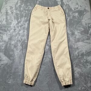 Bearbottom Pants Mens Medium Tall Tan Elastic Waist Jogger Casual Stretch